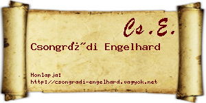 Csongrádi Engelhard névjegykártya